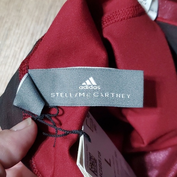 Stella mccartney x Adidas red metallic training legging tights - Picture 8 of 9